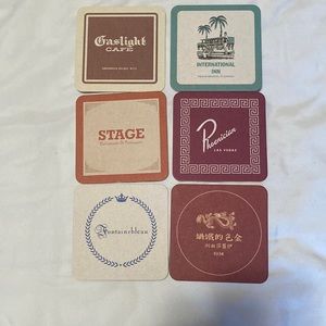 Marvelous Mrs Maisel coasters. Coasters depicting venues in the tv show.